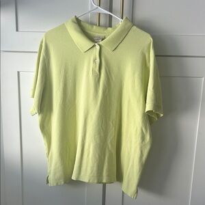 L.L. Bean Light Yellow Short Sleeve Polo